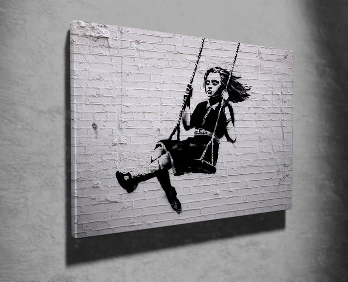 Wallity Lienzo Decorativo Banksy WY07 (50 x 70 cm)